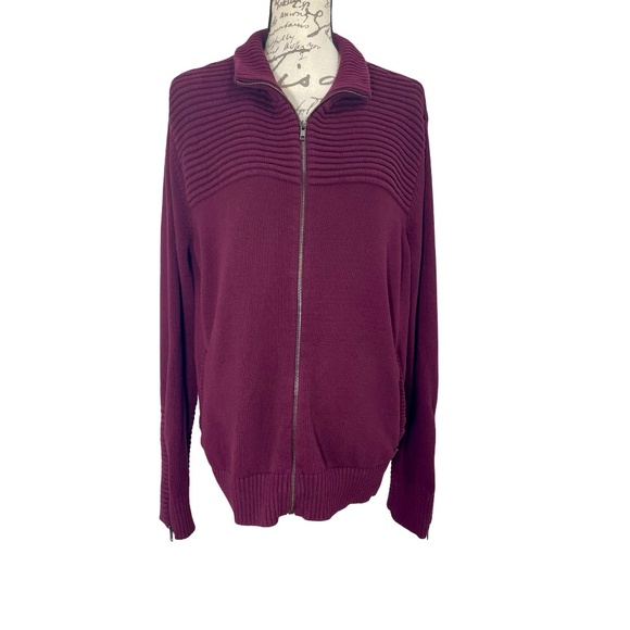 G by Guess Moto Zip Knit Long Sleeve Sweater Size XL - Picture 1 of 12